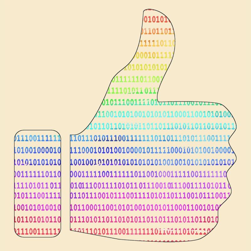 hand like binary rainbow