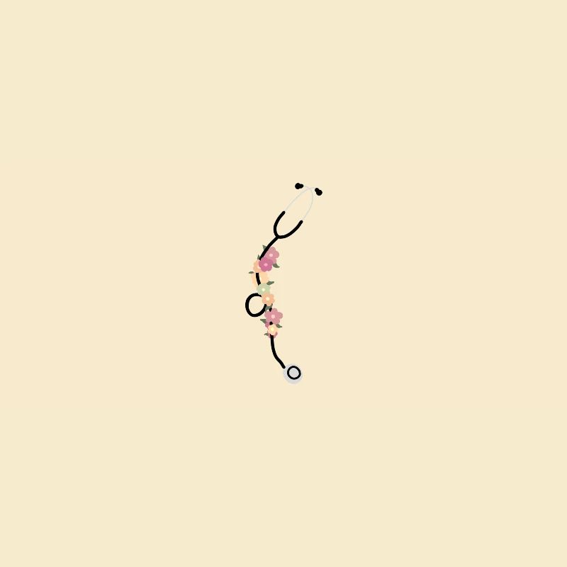Stéthoscope avec des fleurs