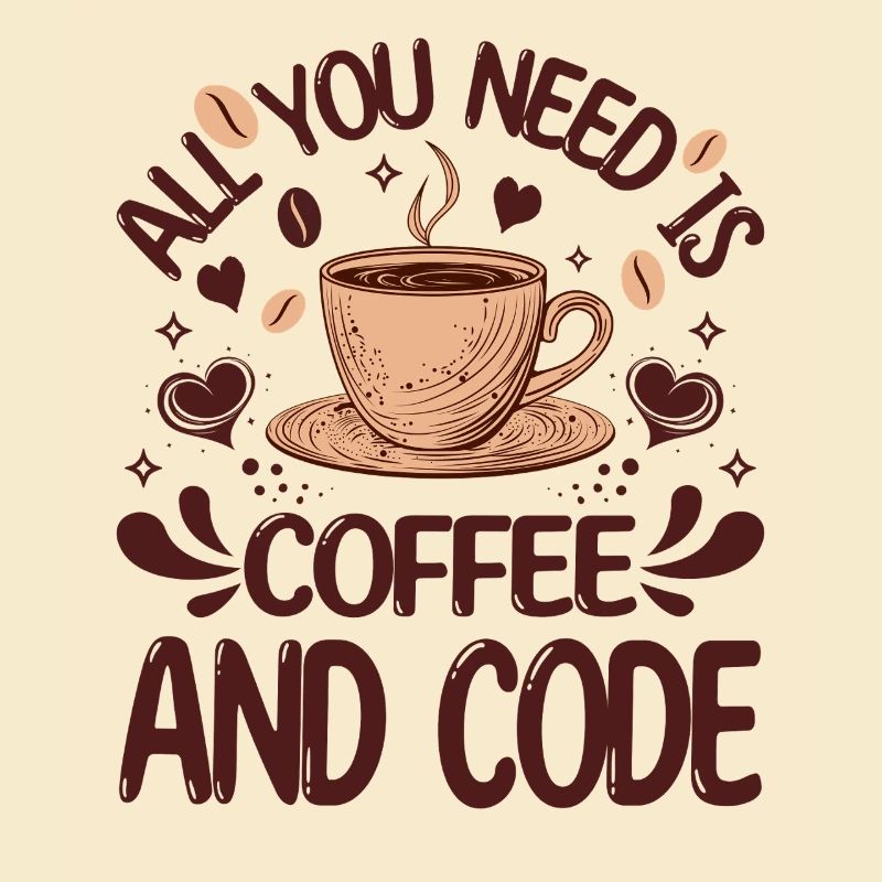 Alles, was Sie brauchen, ist Kaffee und Code Lustiger Programmierer