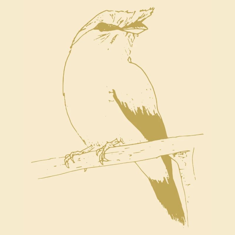 Illustrierte Designs mit Vogel
