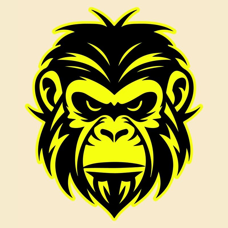 Monkey Head Portrait Icon