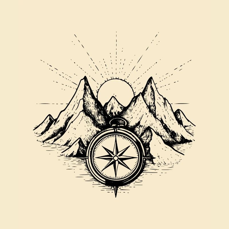 Berge Kompass