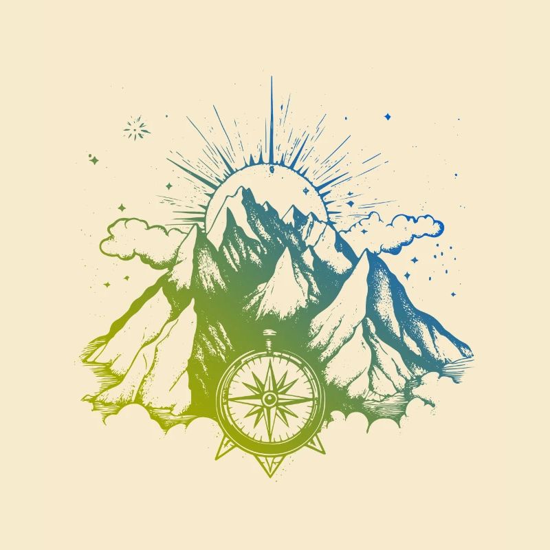 Mountains Compass Icon