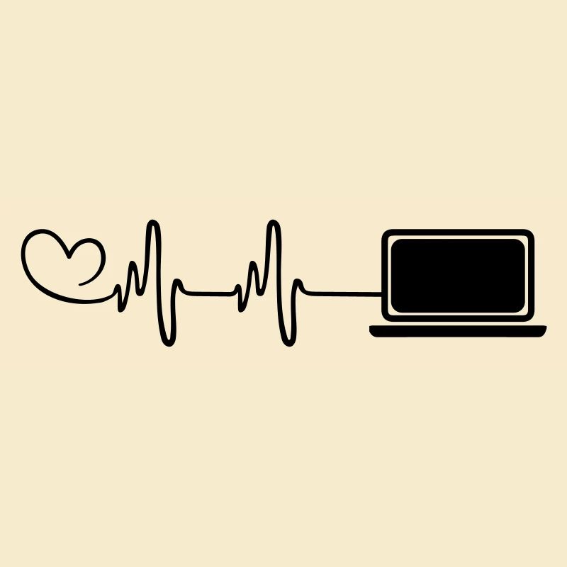 Laptop Herz Puls Pc Programmierer