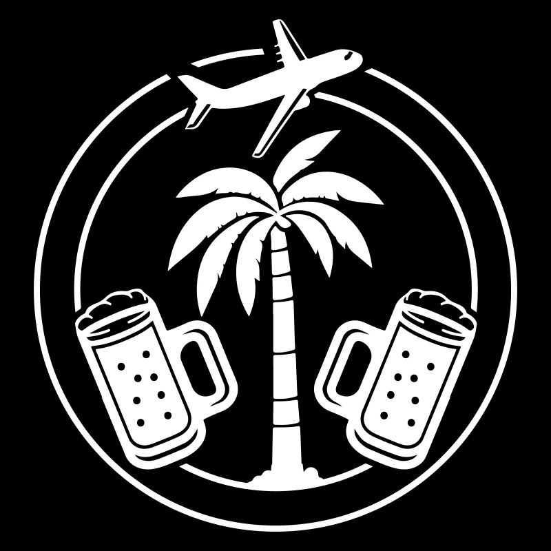 Bier Palmen Urlaub Flugzeug