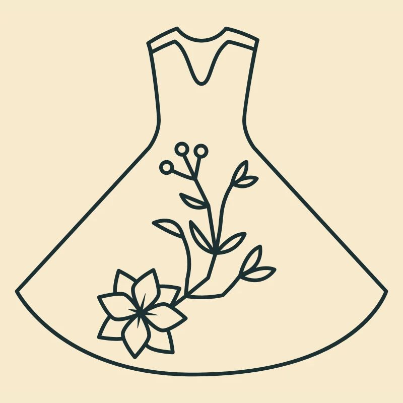 Robe de danse moderne avec des fleurs
