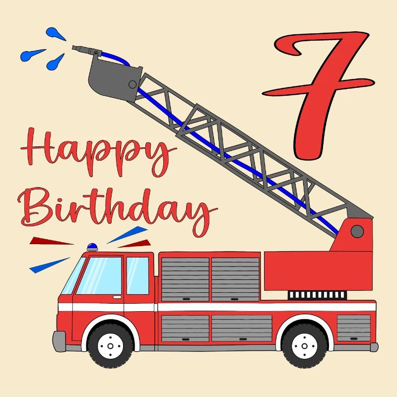 Fire engine Happy Birthday 7
