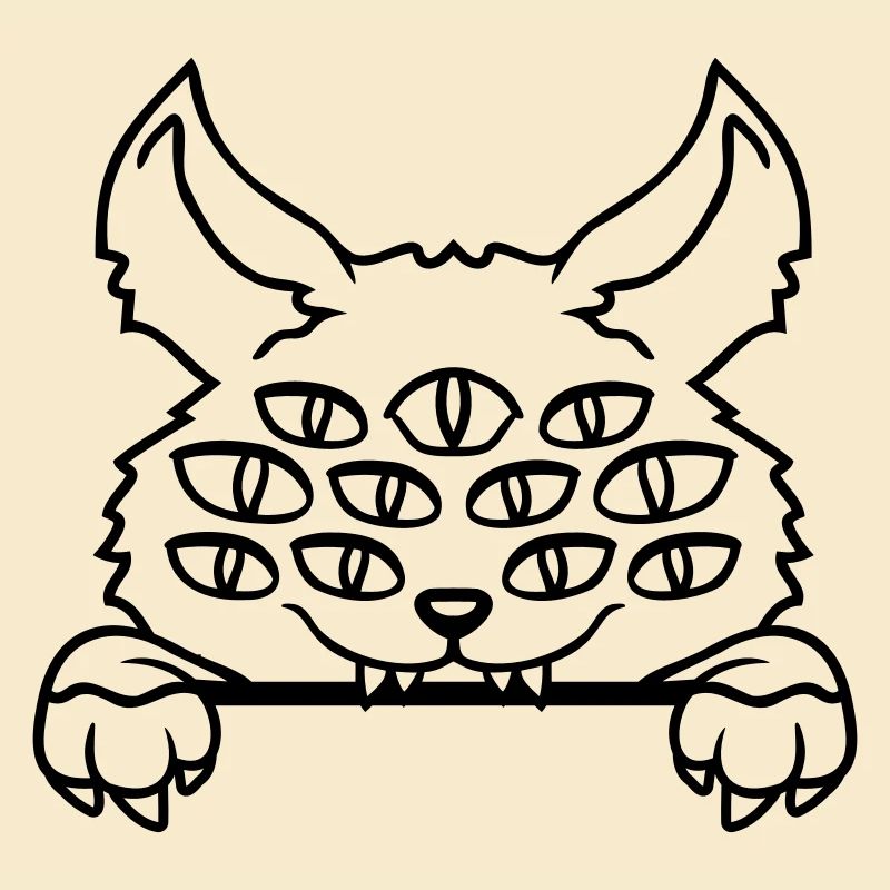 Cat Demon Many Eyes Devil Hell Evil Monster