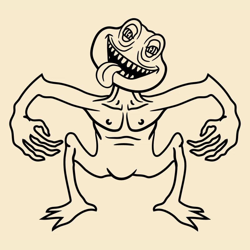 crazy daemon gnom small horror halloween gesic