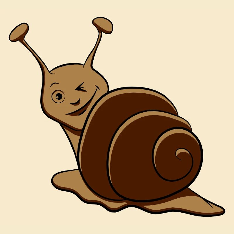 Escargot drôle clin d’oeil