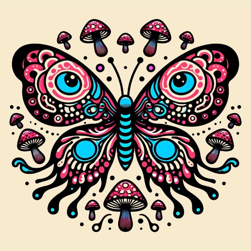Papillon comique vibrant