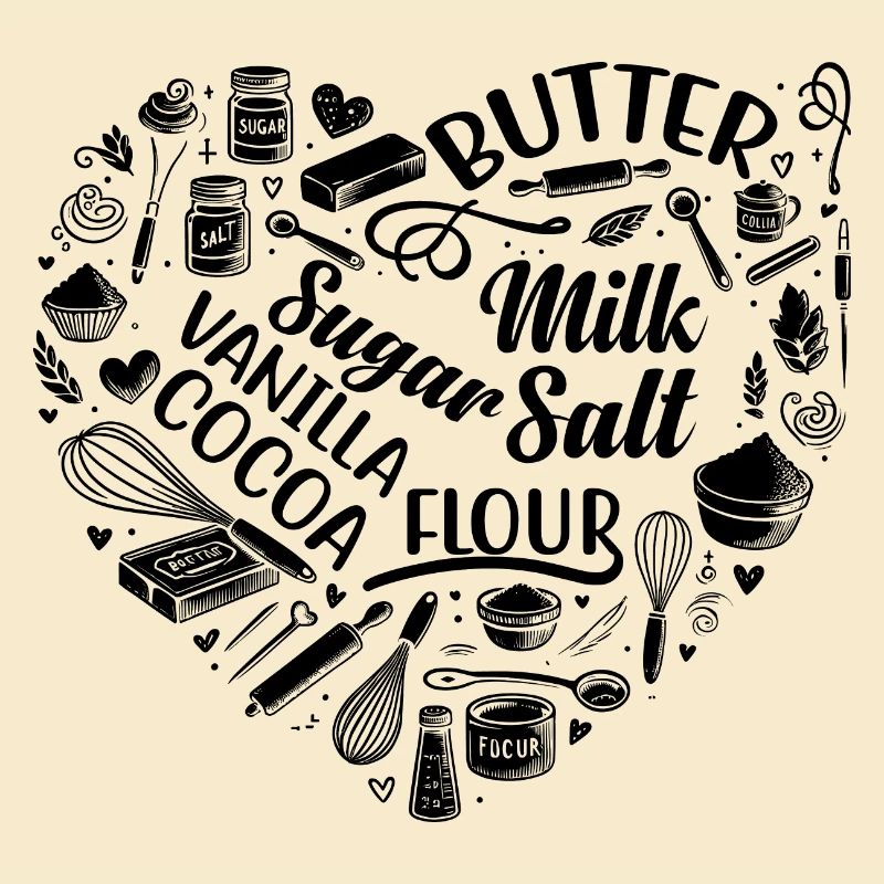 Heart Baking Pastry Baker Bread Bake Cake Bakers