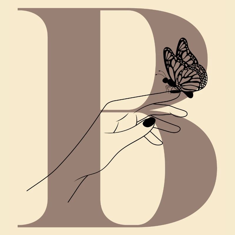 Letter B Magic butterfly