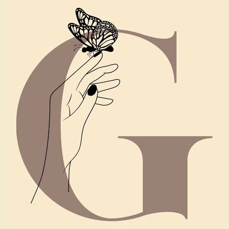 letter G Magic butterfly