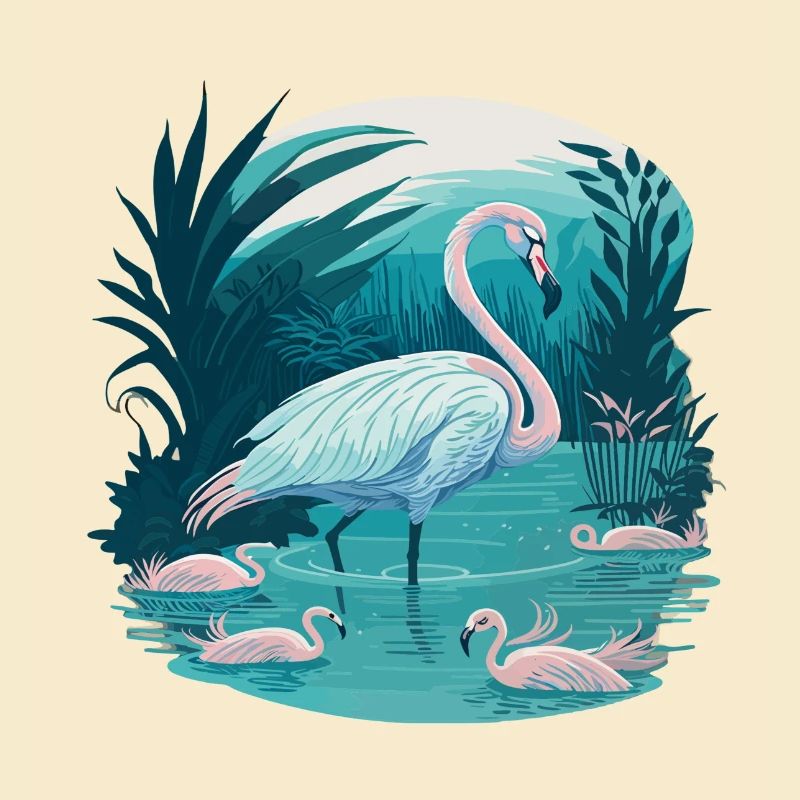 Flamingo's Aquatic Ballet