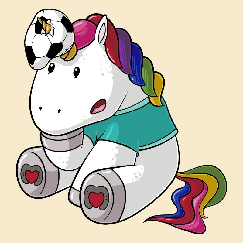Kopfball Comic Einhorn