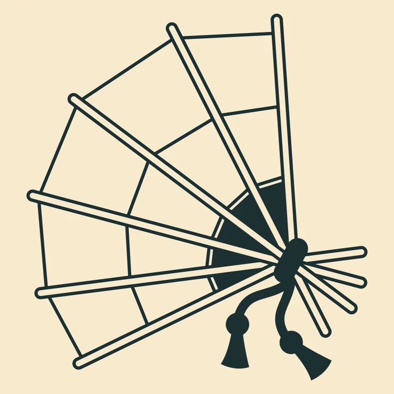 Fancy Japanese hand held fan