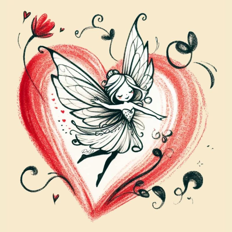 Fairy Drawing Heart