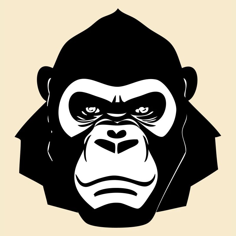 Harter Gorilla im Cartoon Stil