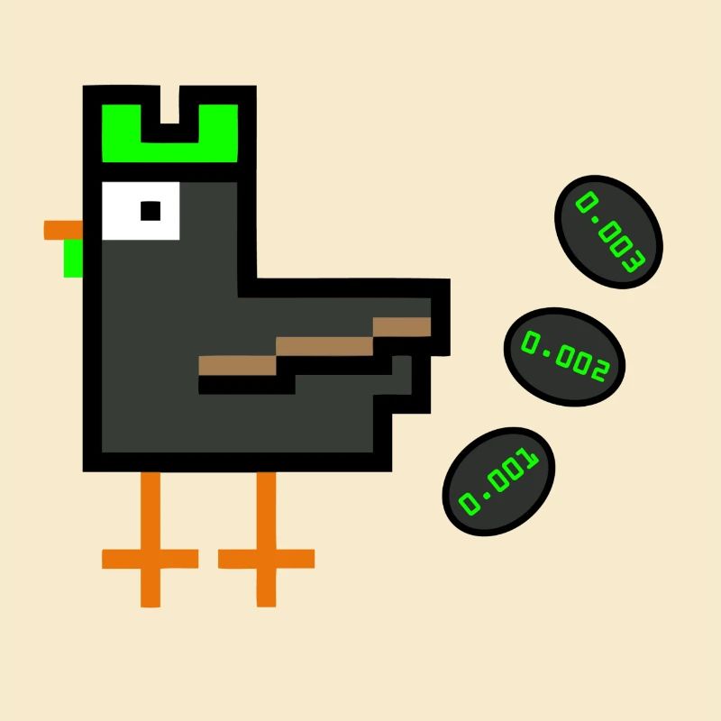 Huhn mit Krypto-Eiern