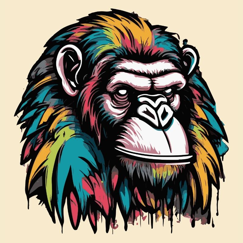 Graffiti de tête de singe
