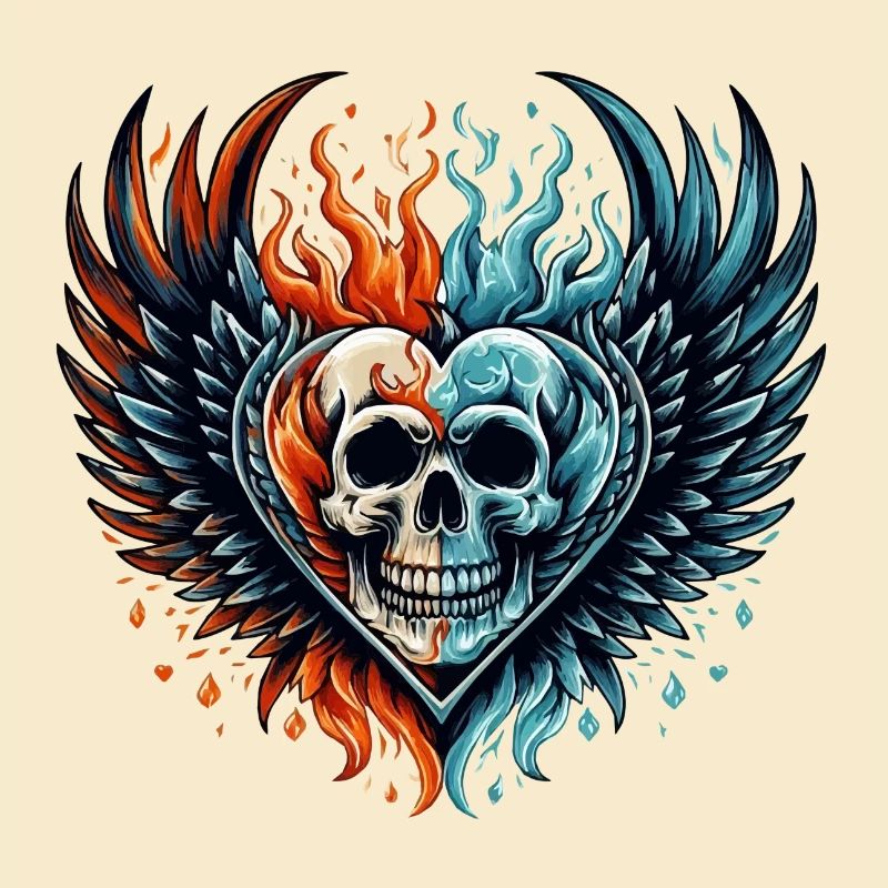 Heart Skull