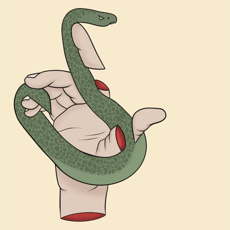 Serpent à la main