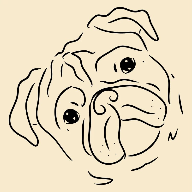 süßer Mops , Mopsgesicht , Hundebesitzer, Geschenk