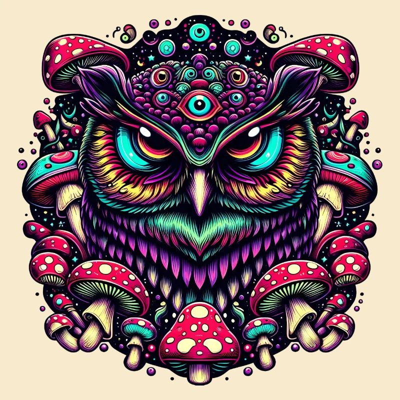 Psychedelische Eule