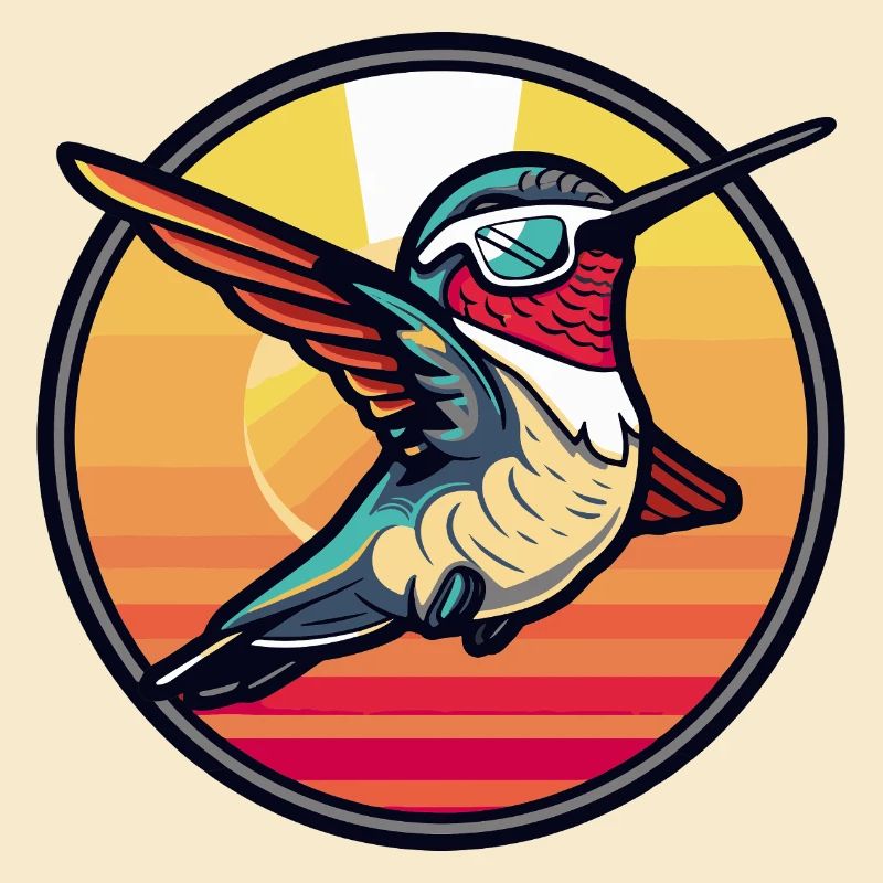 Hummingbird Bird Cool Comic