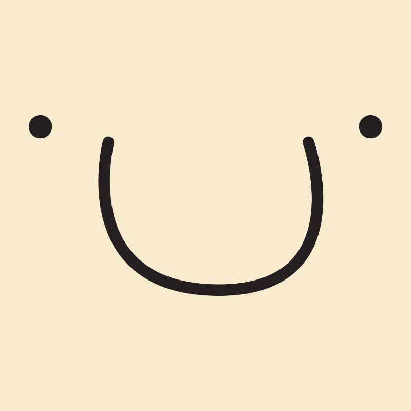 Goofy cute smiling face