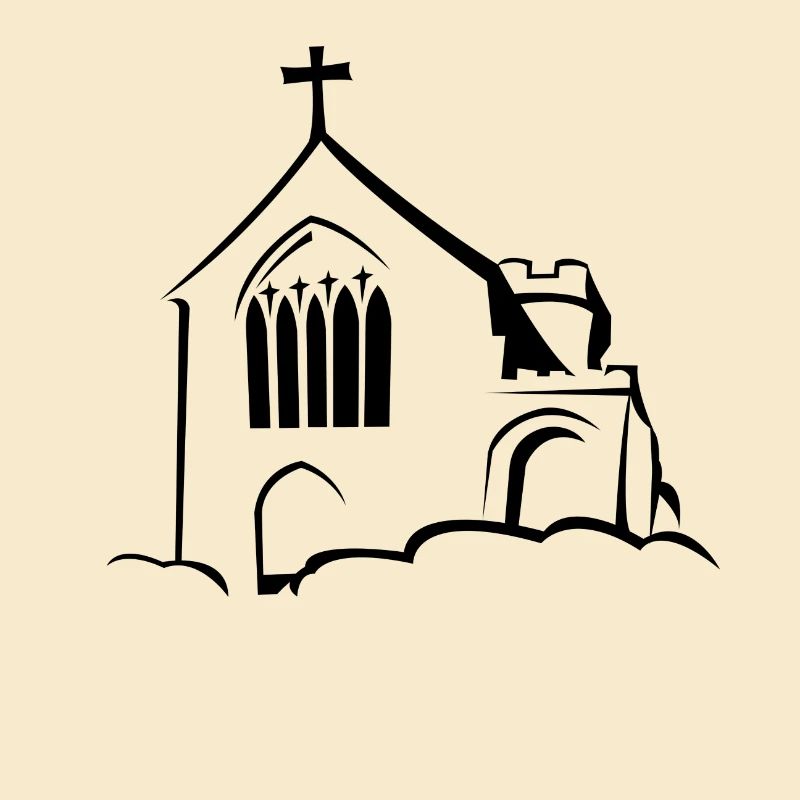 Kirche auf Wolken