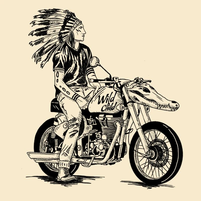 Chopper Indianer Badass Design