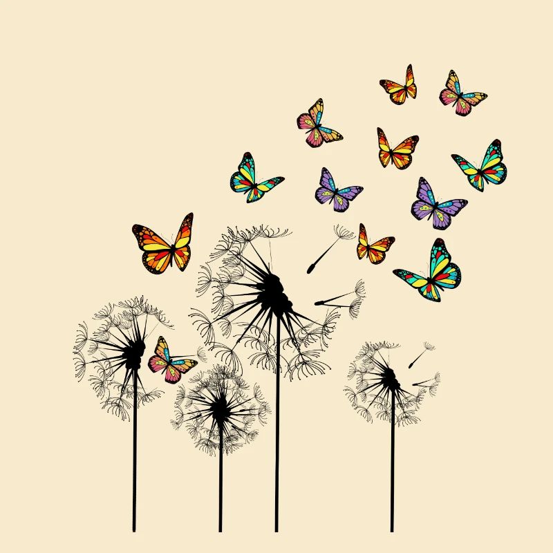 Pissenlit et papillons