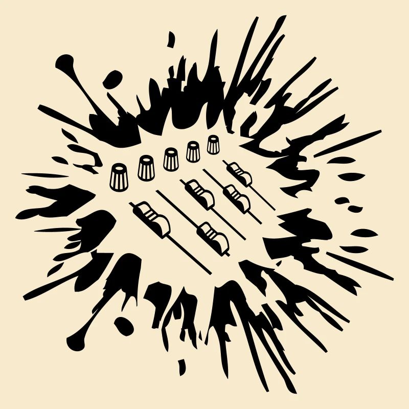 Gouttes de console de mixage d’éclaboussures de couleur