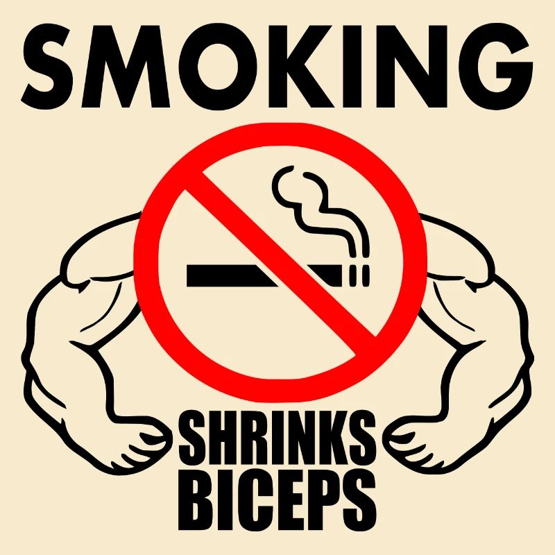 Smoking shrinks the biceps