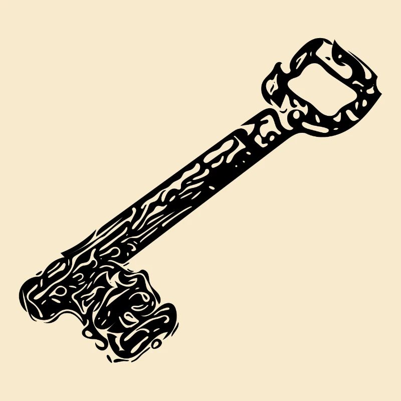 Vintage ancient rusty rustic house keys