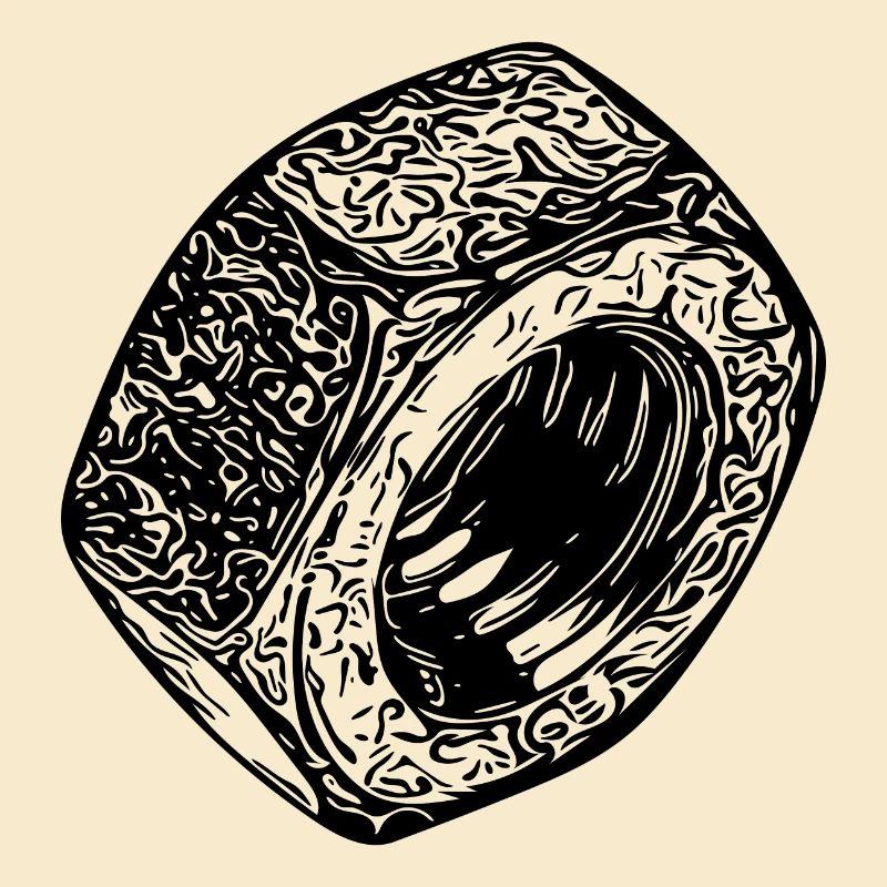 Surface sombre de l’écrou à vis