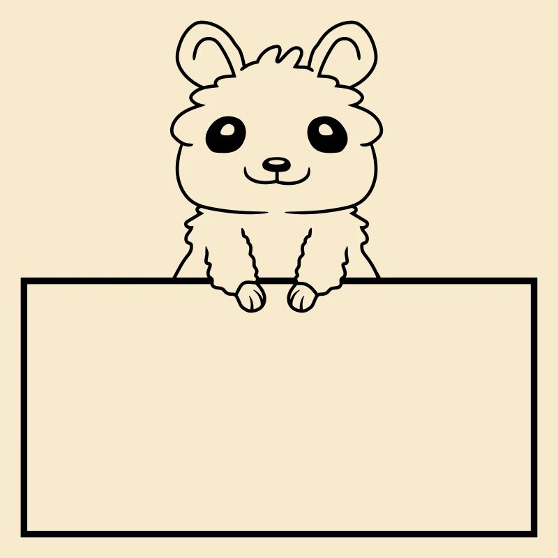 Text einfügen Schild Hamster