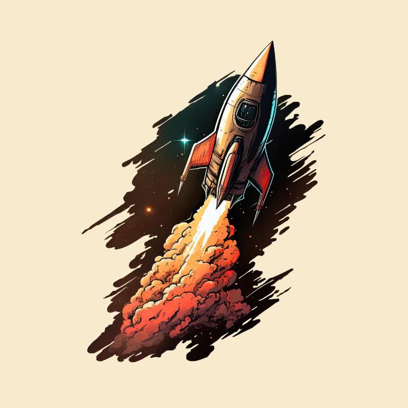 Retro Space Rocket