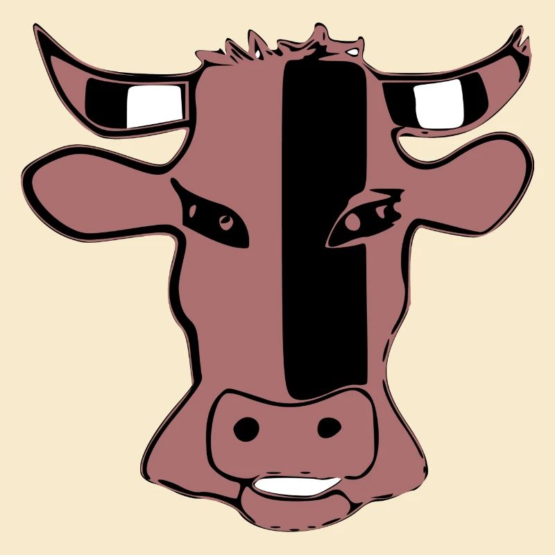 Stylized cow's head