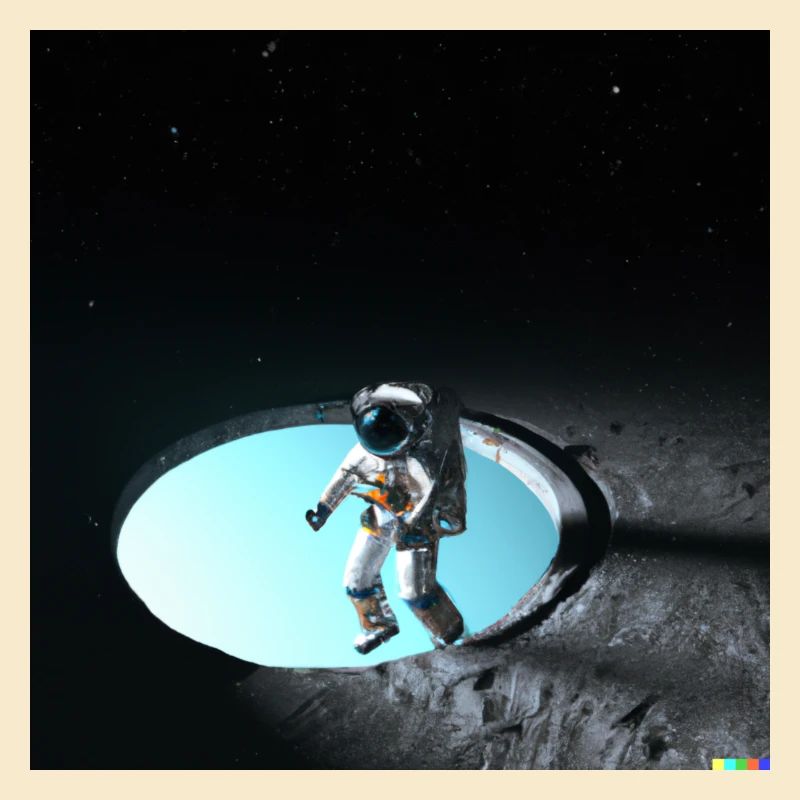 Astronaute dans les deux sphères