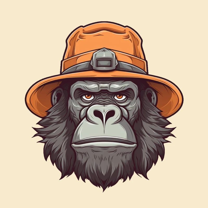 gorilla mit hut