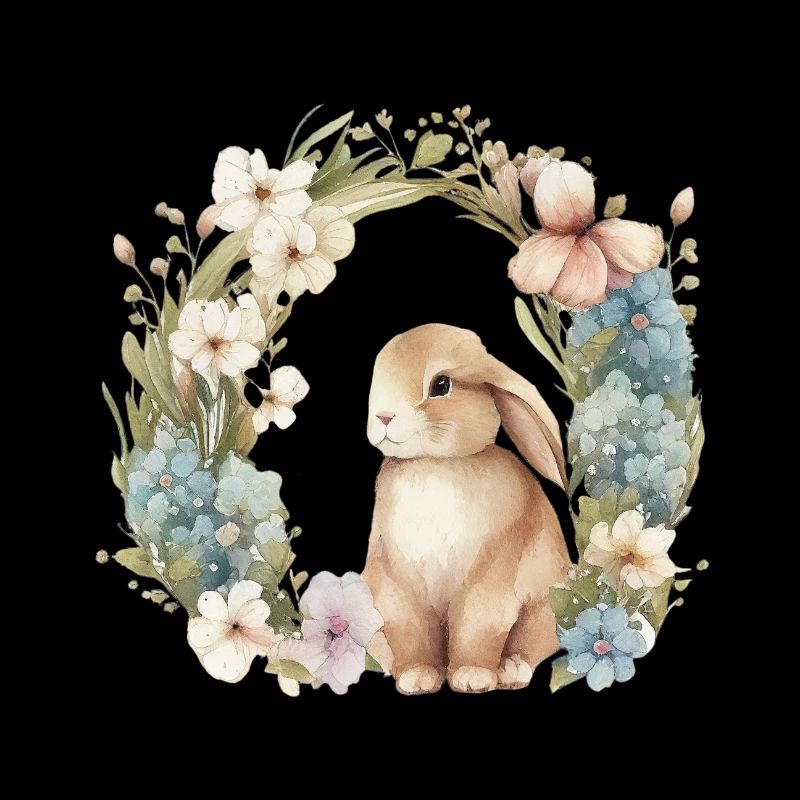 Rabbit flower wreath