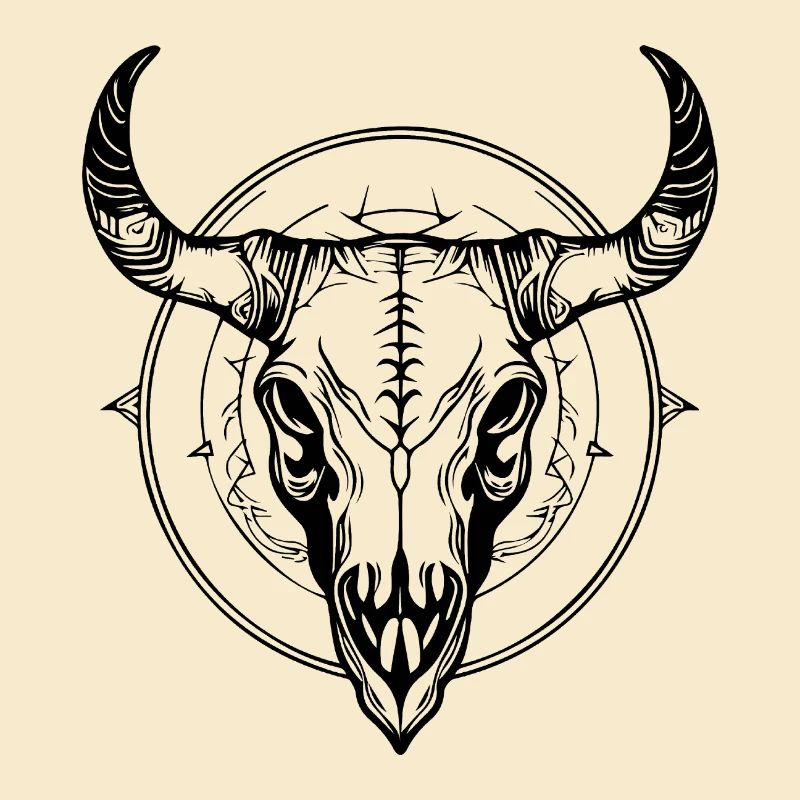 Kuh Schädel Boho