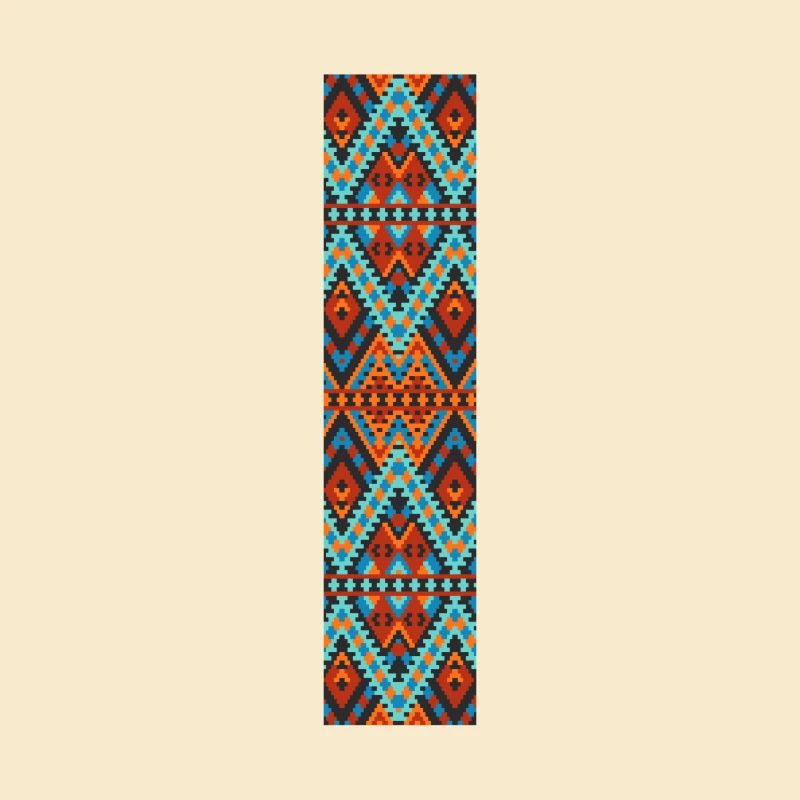 Buchstabe I- Boho-Design, buntes Monogramm