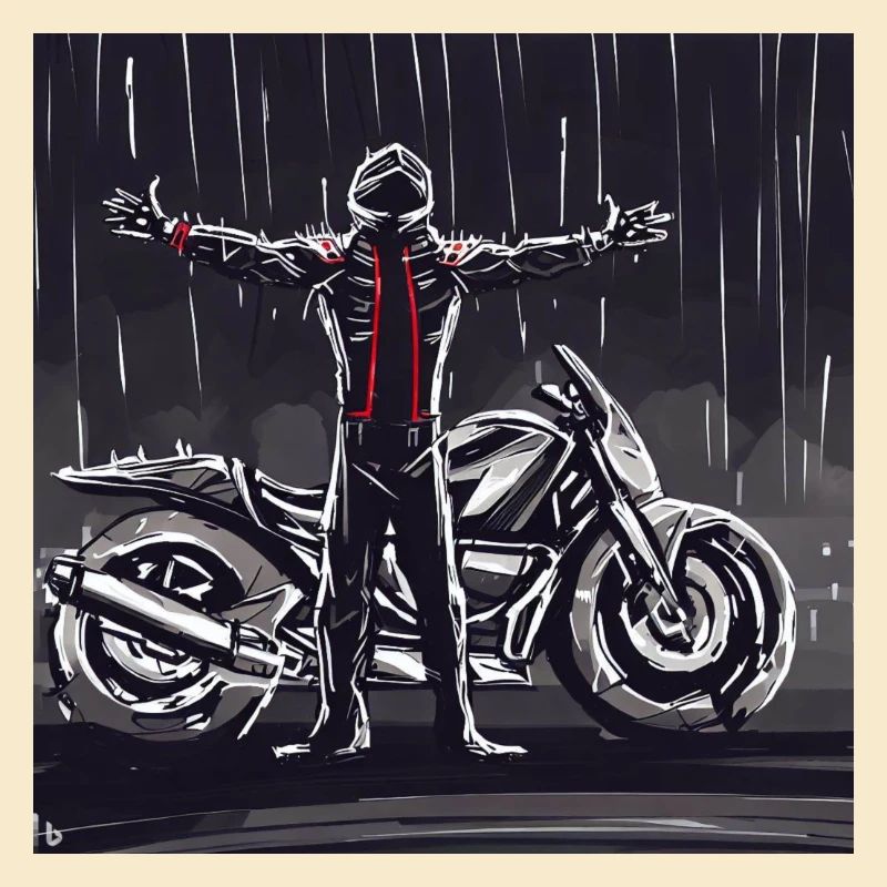 Motorcycle Pencil Drawing