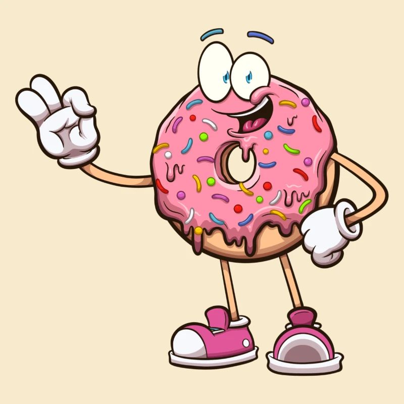 Cute Donut Character