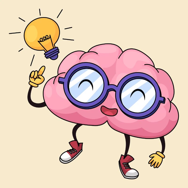 Brain Idea Comic Hand Drawn