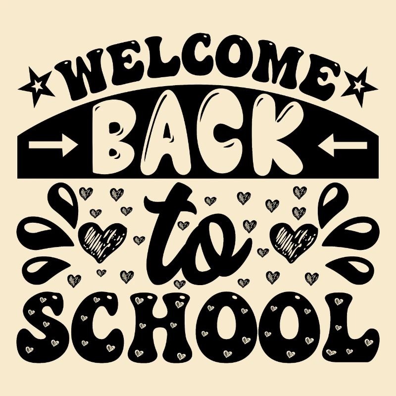 Welcome back to school, Schulbeginn Schulstart Fun